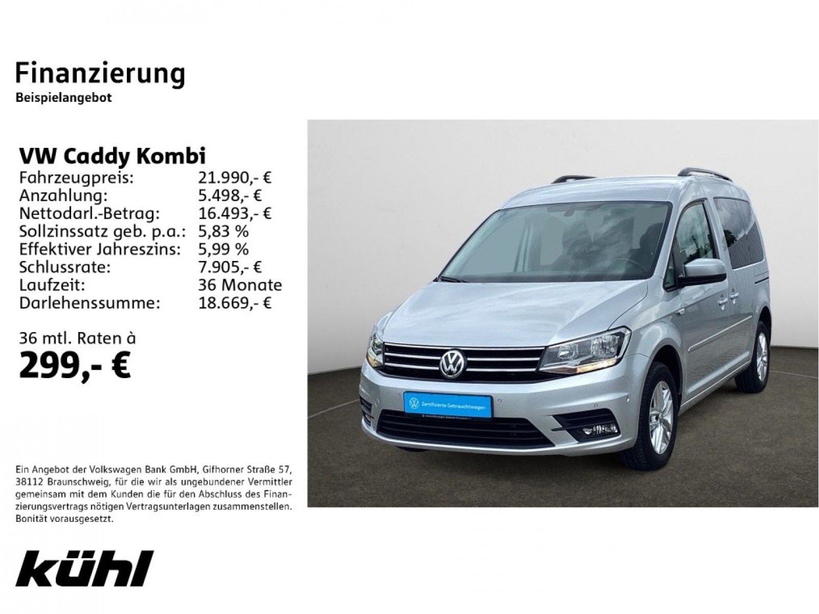 Caddy Kombi 1.0 TSI Comfortline