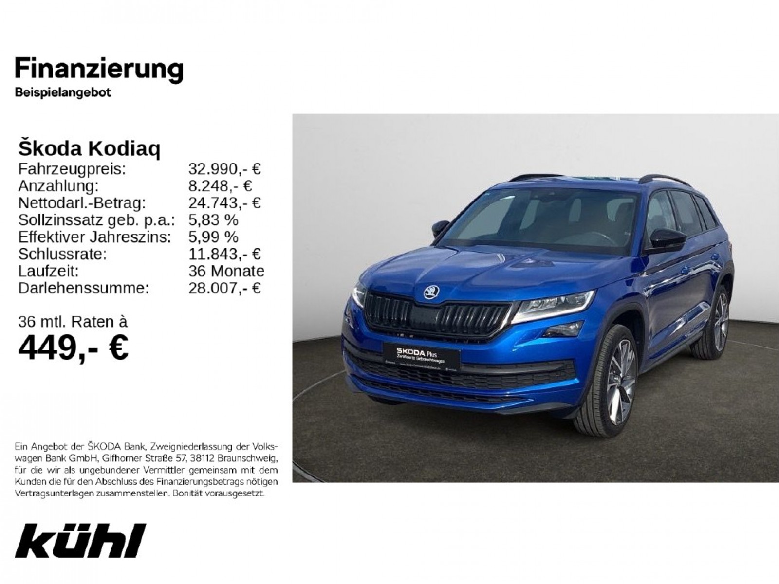 Kodiaq 2.0 TDI DSG Sportline Navi,LED