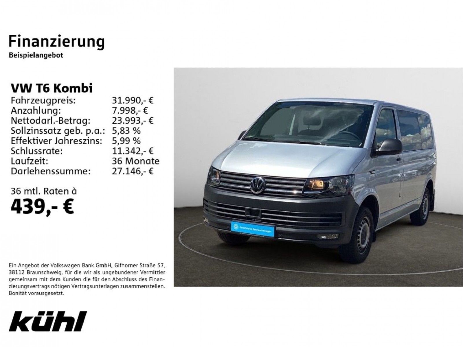 T6 Kombi 2.0 TDI 9.-Sitzer Navi