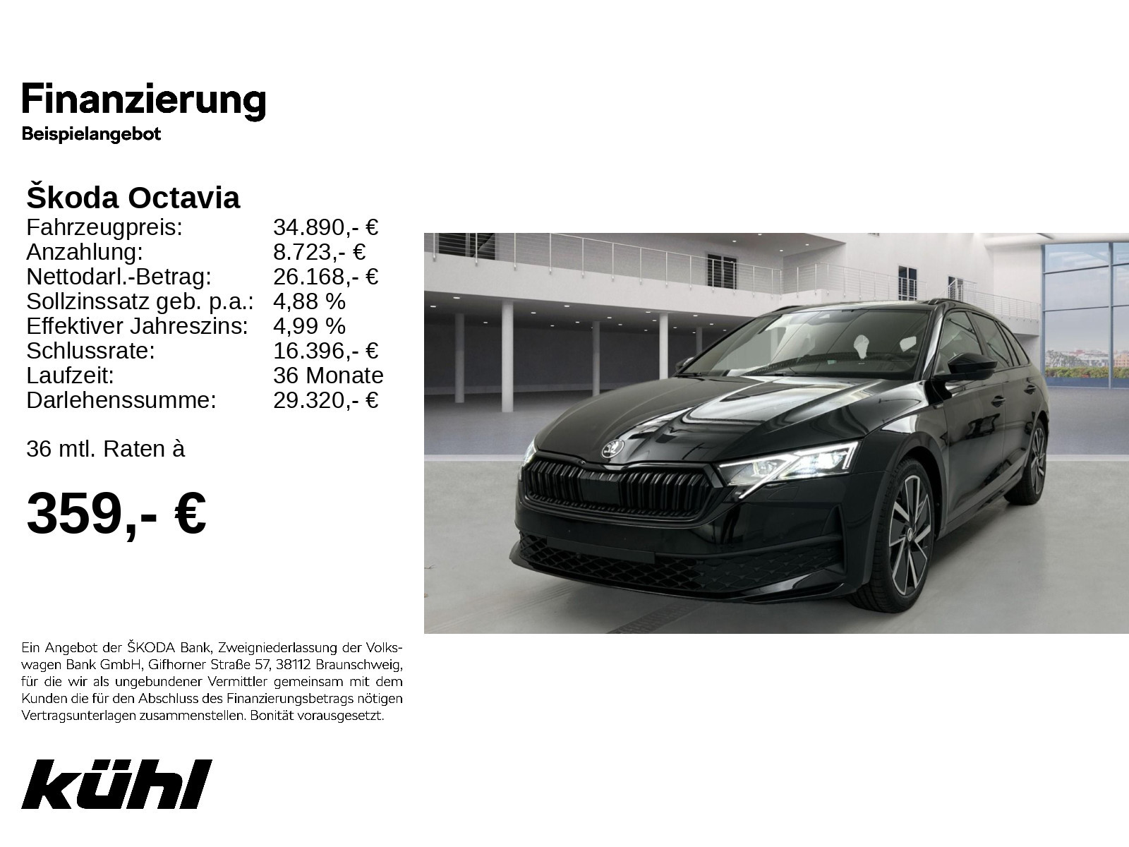 Octavia IV Combi 2.0 TDI DSG Sportline AHK NAVI ACC Kessy Kamera App LED 18"