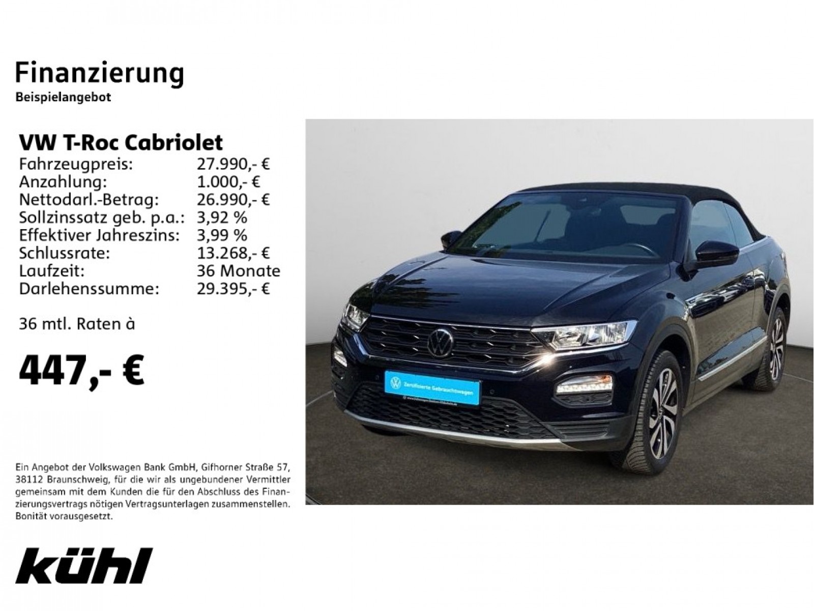 T-Roc Cabriolet 1.5 TSI DSG Active Navi, SHZ