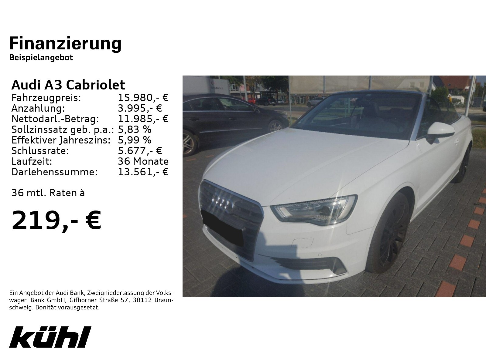 A3 Cabriolet 1.4 TFSI Ambiente Xenon+ Navi Windschott