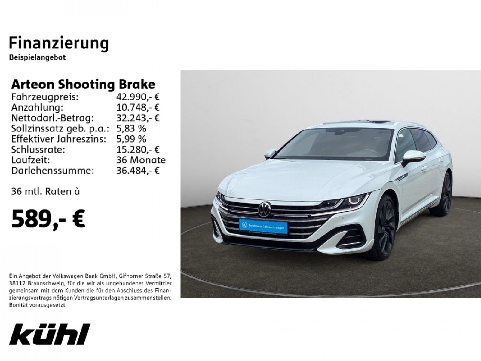 Arteon Shooting Brake 2.0 TDI DSG 4M R-Line Navi,Pano,LM20,DCC,Harman-Kardon